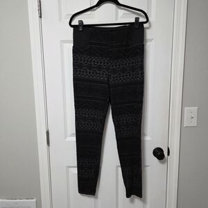 Black Patterned Leggings